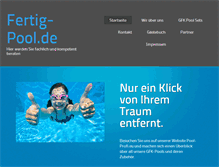 Tablet Screenshot of fertig-pool.de